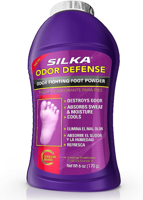 Silka Odor Defense Odor Fighting Foot Powder 6 oz