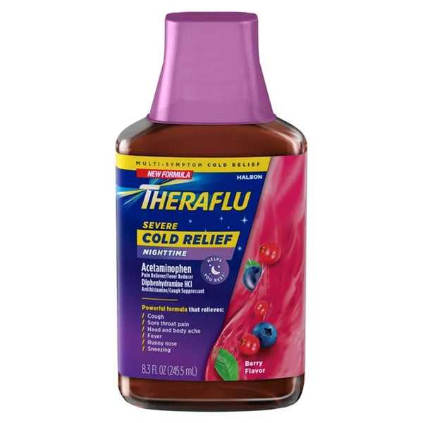 Theraflu ExpressMax Severe Cold Night Berry Syrup 8.3 oz