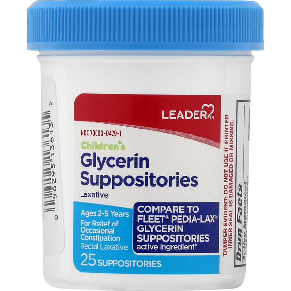 Leader Children's Glycerin Suppositories 25ct