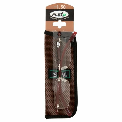 Sav Flex 2 Rimless Flexible Temples Reading Glasses 5026 +1.50