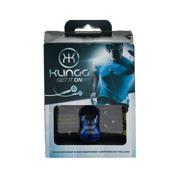 Klingg Magnetic Get On it Earphone Cord Holder Black & Blue