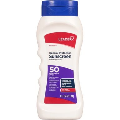 Leader Sunscreen Spf 50 Moisturizing Lotion 8oz