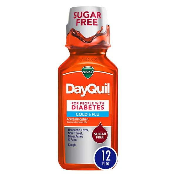 Vicks Dayquil Diabetes Cold&Flu Sugar Free 12oz
