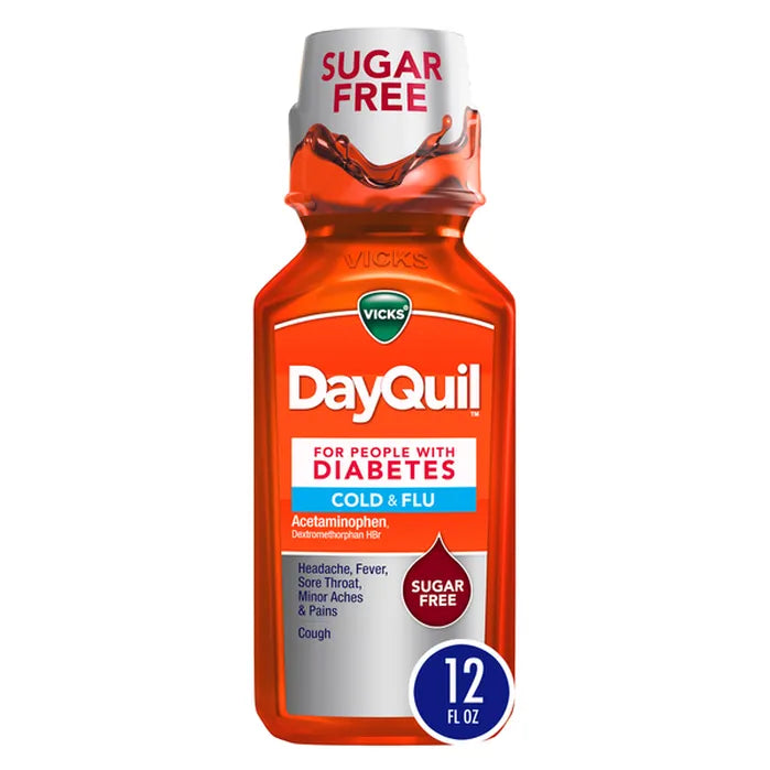 Vicks Dayquil Diabetes Cold&Flu Sugar Free 12oz