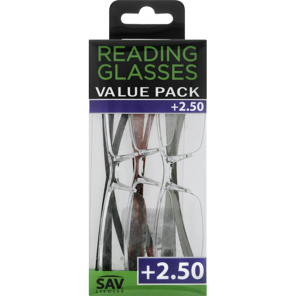 Sav Fashion Readers Glasses 3 Pack +2.50