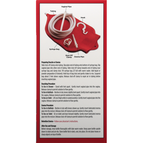 Leader Fountain Syringe Douche Enema 2Qt