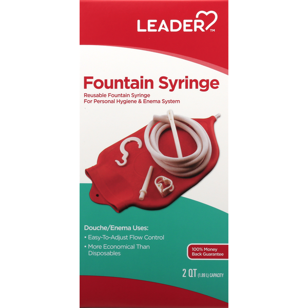 Leader Fountain Syringe Douche Enema 2Qt