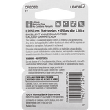 Leader Lithium Batteries 3V Cr2032 2ct