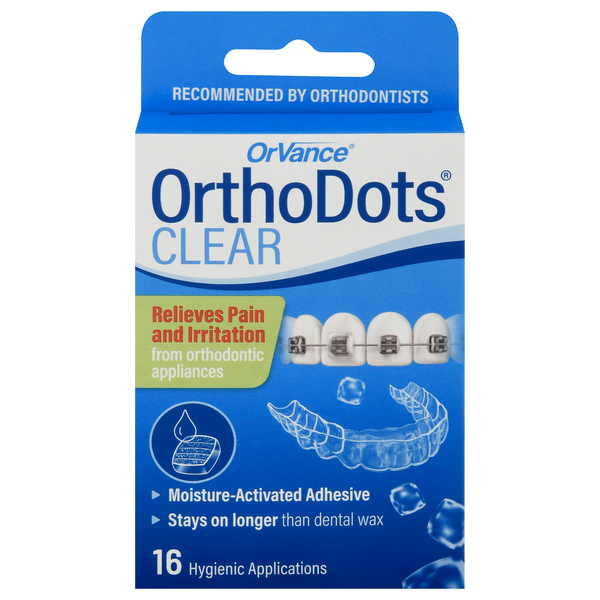 Orthodots Clear Adhesive 16ct