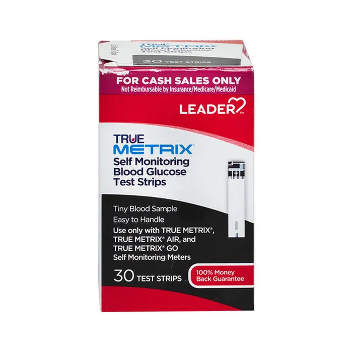 True Metrix Self Monitoring Blood Glucose Test Strips 30ct