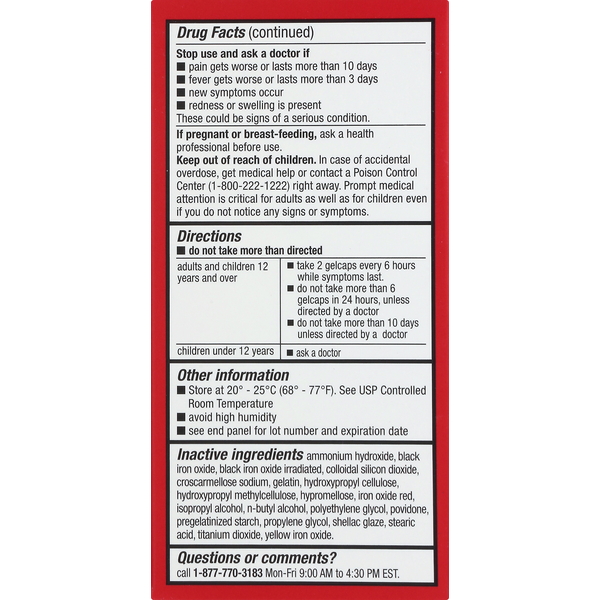Leader Acetaminophen Gel Capsules 500mg 100ct