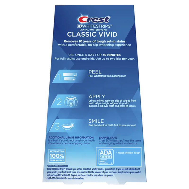 Crest 3D Whitestrips Classic Vivid 20 tiras