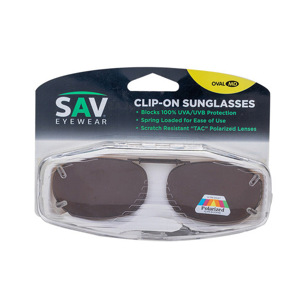 Sav Clip On Sunglasses Metal Oval Med Ocl02