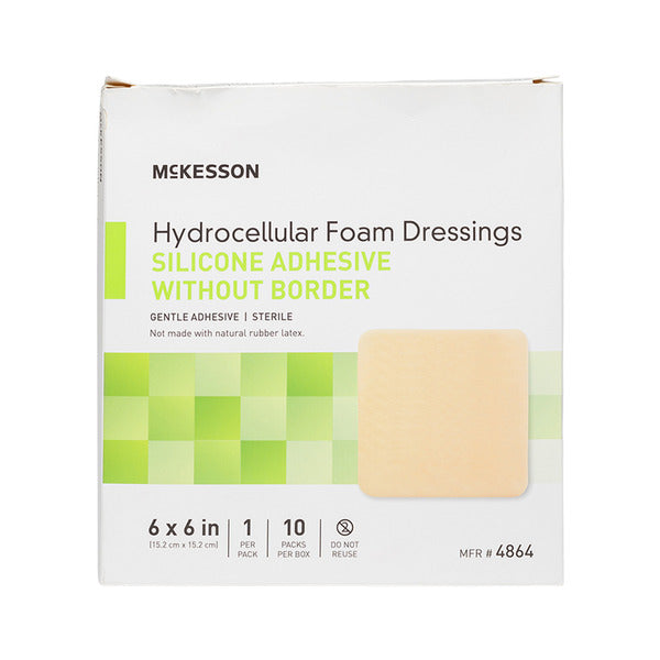 McKesson Hidrocellular Foam Dressing 6" x 6" 10ct  4864