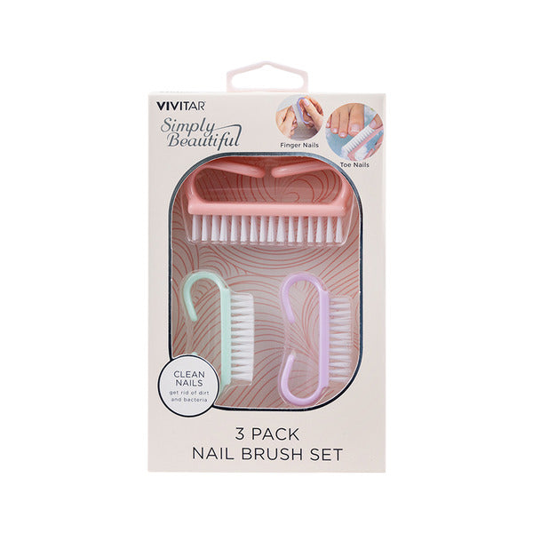 Vivitar Simply Beautiful 3 Pack Nail Brush Set