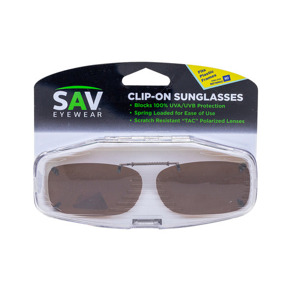 Sav Clip On Sunglasses Rimless Rectangle Med Ocl03