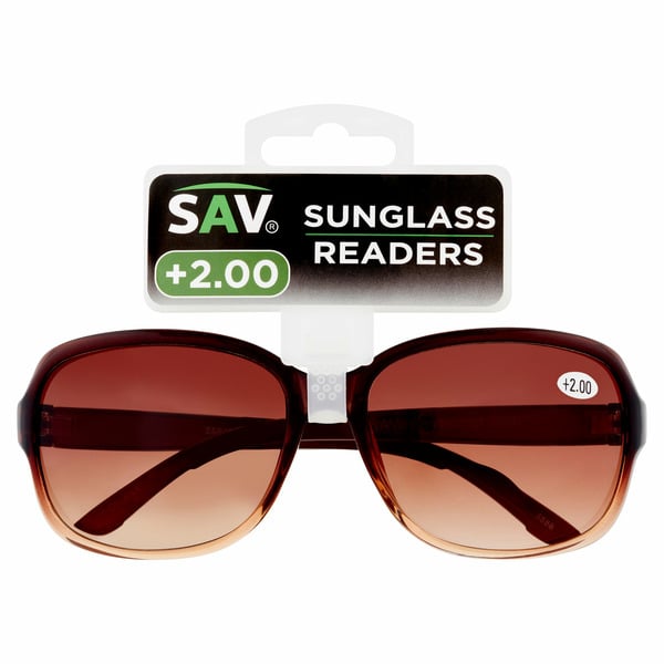 Sav Women Sunglass Reader Brown Ssr02 +2.00