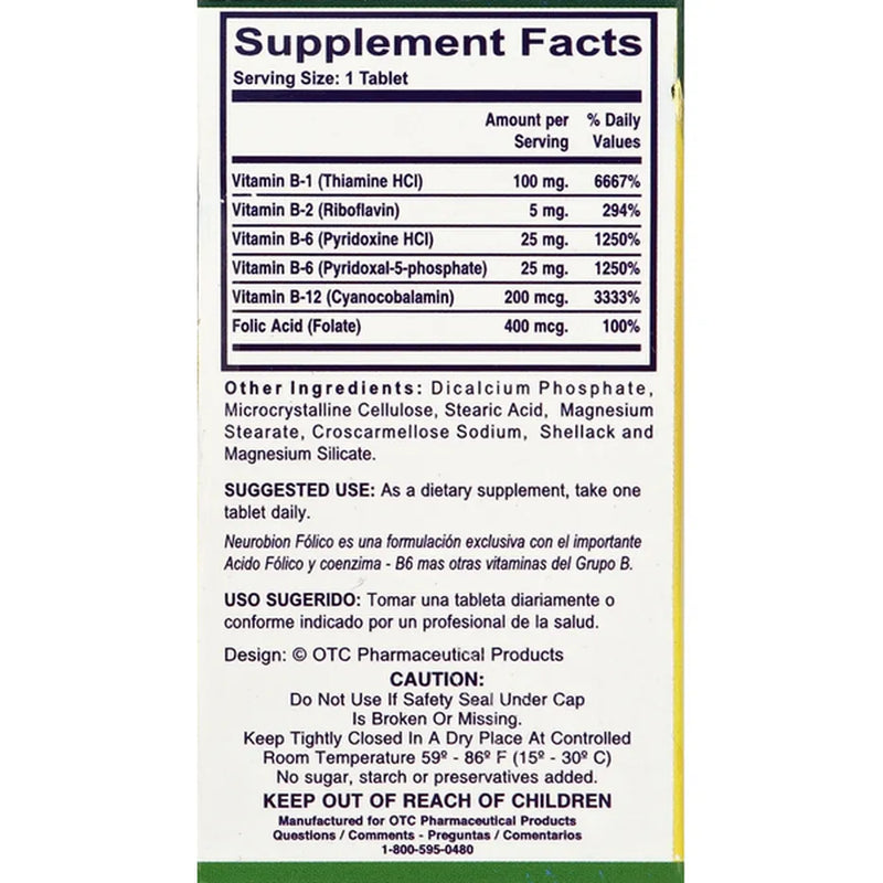 NeurobionB-Complex + Folico Tablets 100ct