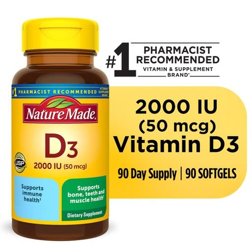 Nature Made D3 2000Iu 50mgc Softgels 90ct