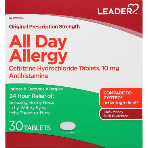 Leader Allergy All Day Tablets 30ct