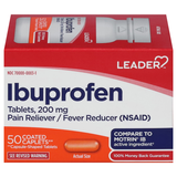 Leader Ibuprofen 200mg Coated Caplets 50ct