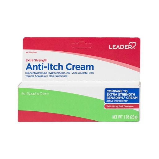 Leader Anti Itch Cream Diphenhydramine Hydrochloride 2% 1oz
