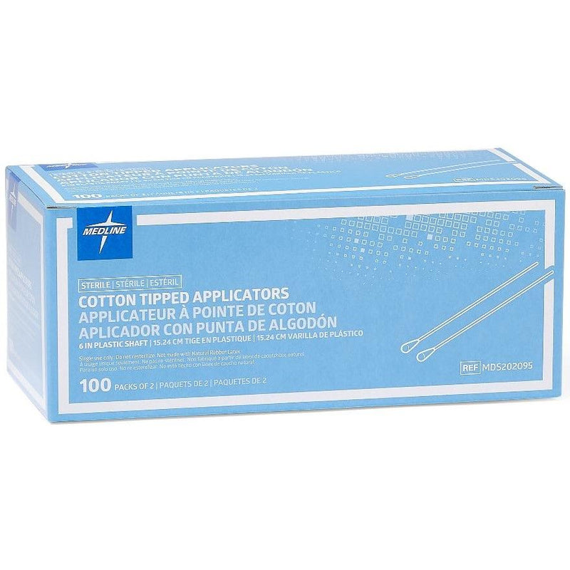 Medline Sterile 6In Cotton Tip Applicators 100ct