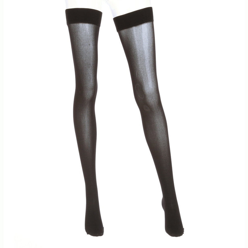 Medi Assure Thigh With Beaded Silicone Top Band 30-40mmHg Closed Toe Black