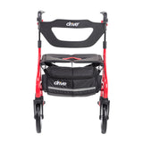 Drive Medical Nitro Sprint Rollator Rolling Walker, Red