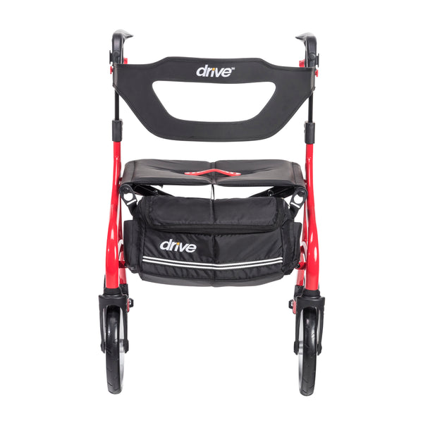 Drive Medical Nitro Sprint Rollator Rolling Walker, Red
