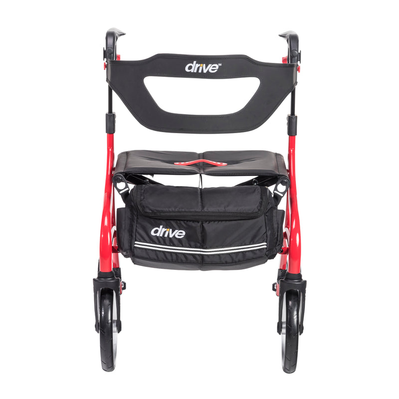 Drive Medical Nitro Sprint Rollator Rolling Walker, Red