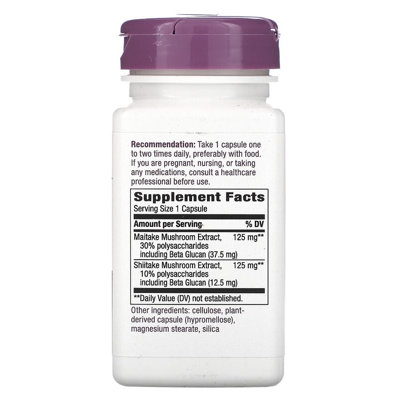 Nature's Way Shiitake Maitake Vegetarian Capsules 60ct