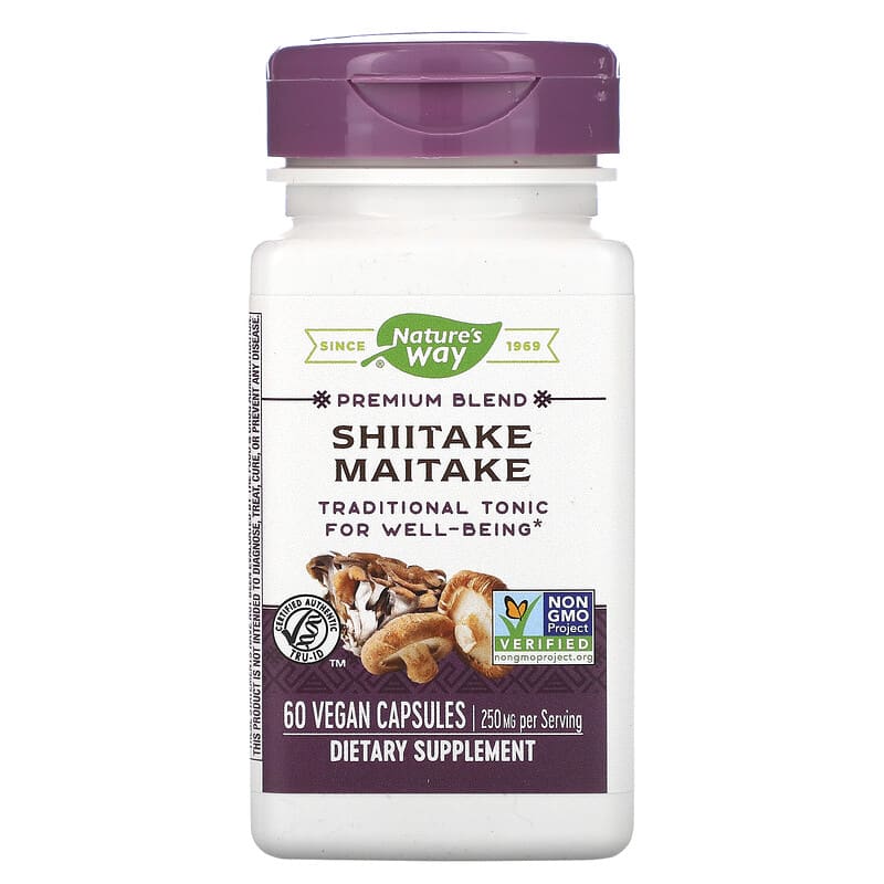 Nature's Way Shiitake Maitake Vegetarian Capsules 60ct