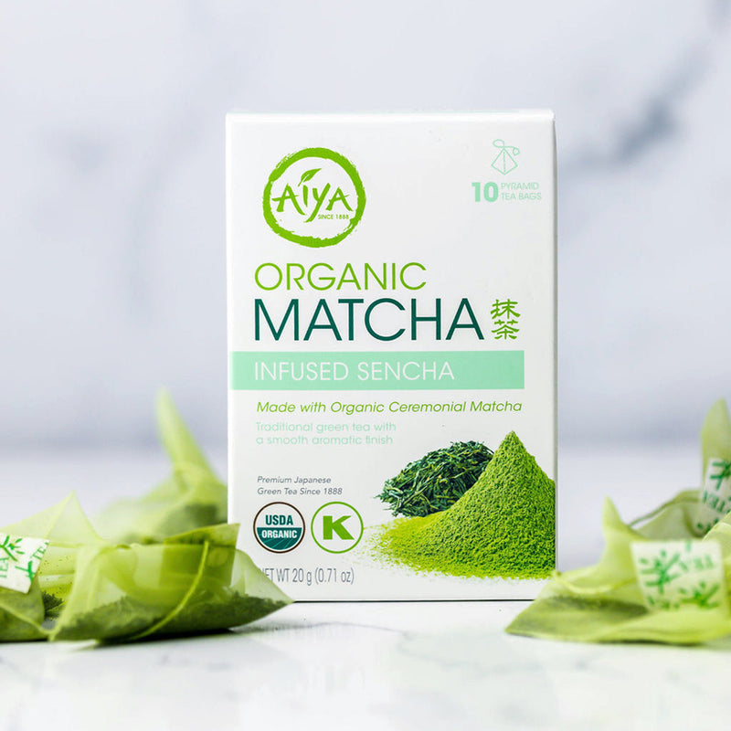 Aiya Org.Matcha Infused Sencha Bag 10ct