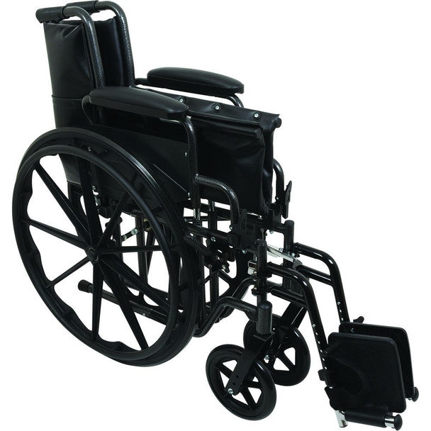 ProBasics K2 Standard Hemi Wheelchair 18" x 16" with Swing-Away Footrests CHBWC21816DS