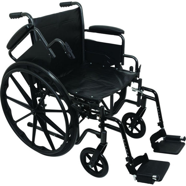 ProBasics K2 Standard Hemi Wheelchair 18" x 16" with Swing-Away Footrests CHBWC21816DS
