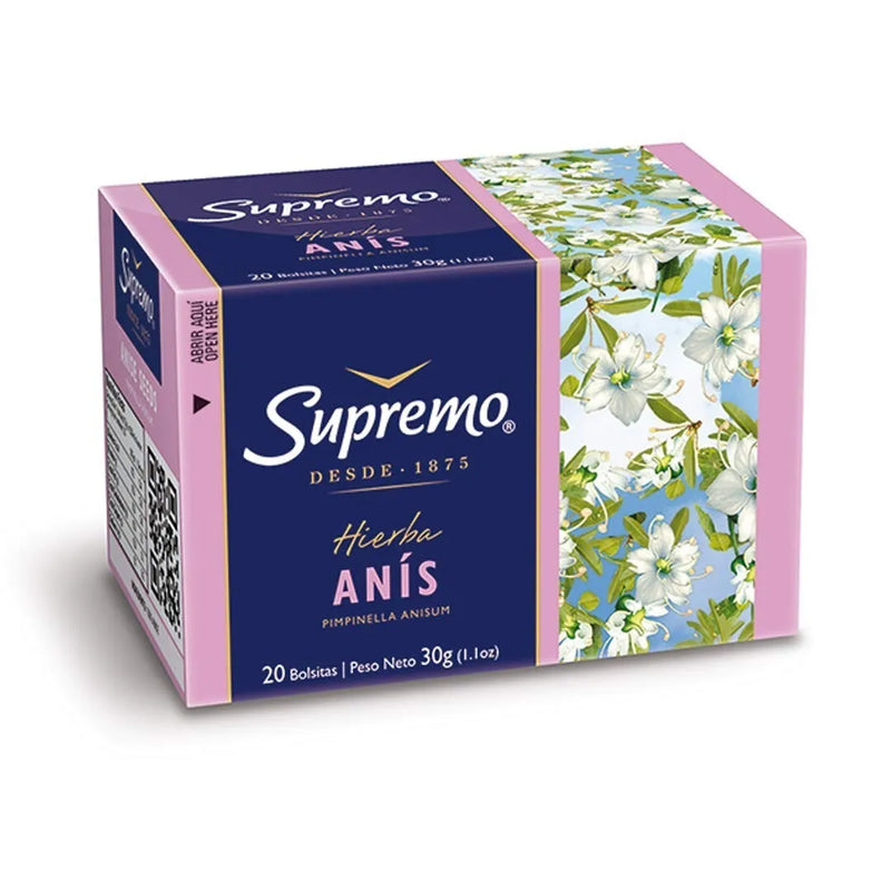 Supremo Herb Anis Seeds Té 20 bolsas