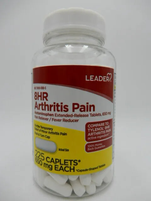 Líder 8 horas de artritis dolor 650mg cápsets 225