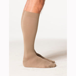Sigvaris Midtown Microfiber 15-20mmHg Knee High Closed Toe Tan-Khaki