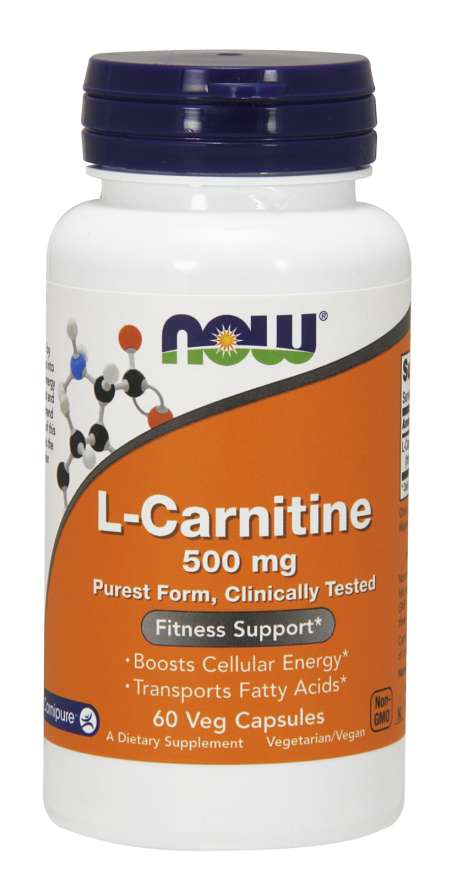 Now Carnitine 500mg 60 Vegetable Capsules