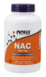 Ahora nac-acetil cisteína 600mg 250 cápsulas vegetales