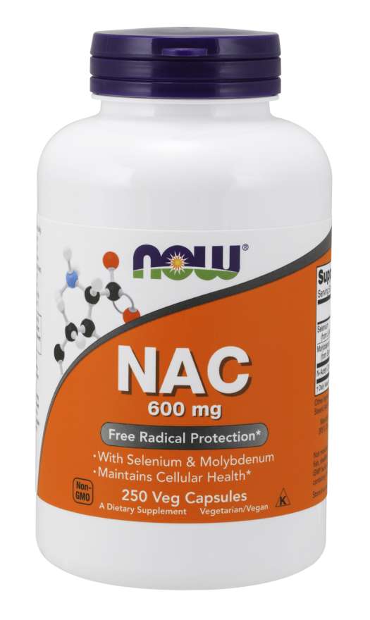 Ahora nac-acetil cisteína 600mg 250 cápsulas vegetales
