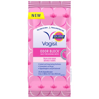 Bloque de olor vagisil Toallitas de refrescante diarias