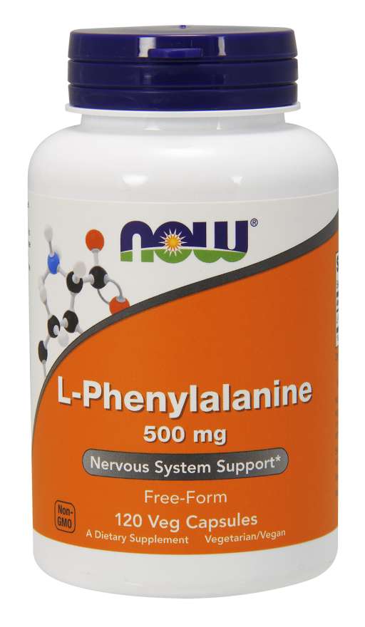Now Phenylalanine 500mg 120 Vegetable Capsules