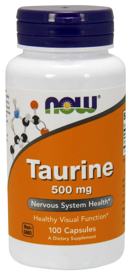 Ahora Taurine 500mg 100 Cápsulas de vegetales