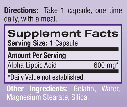 Natrol Alpha Lipoic Acid 600mg 30 Capsules
