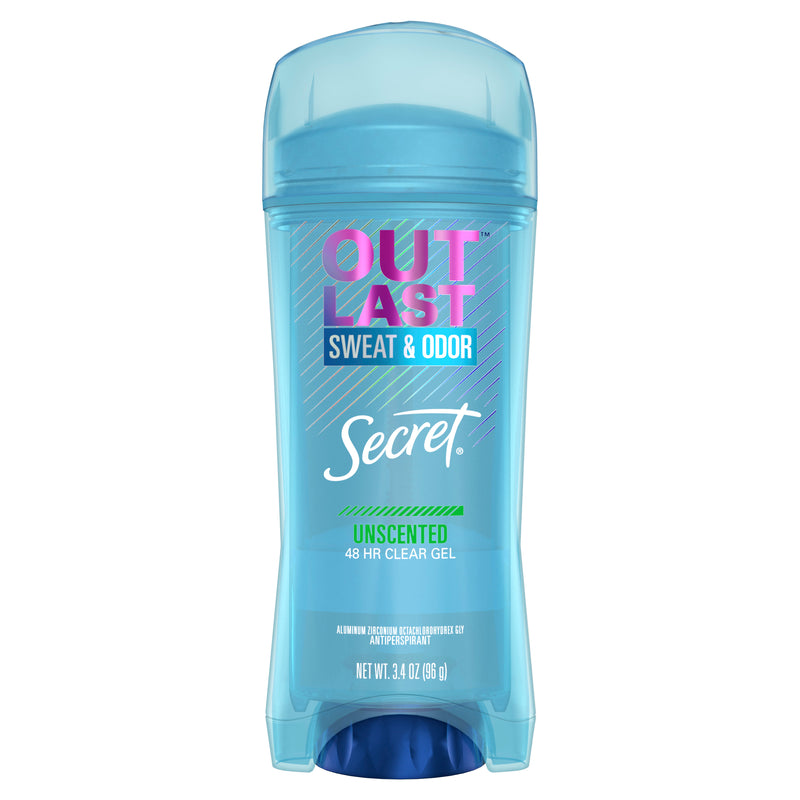 Secret Outlast Clear Gel Deodorant Unscented 3.4 oz