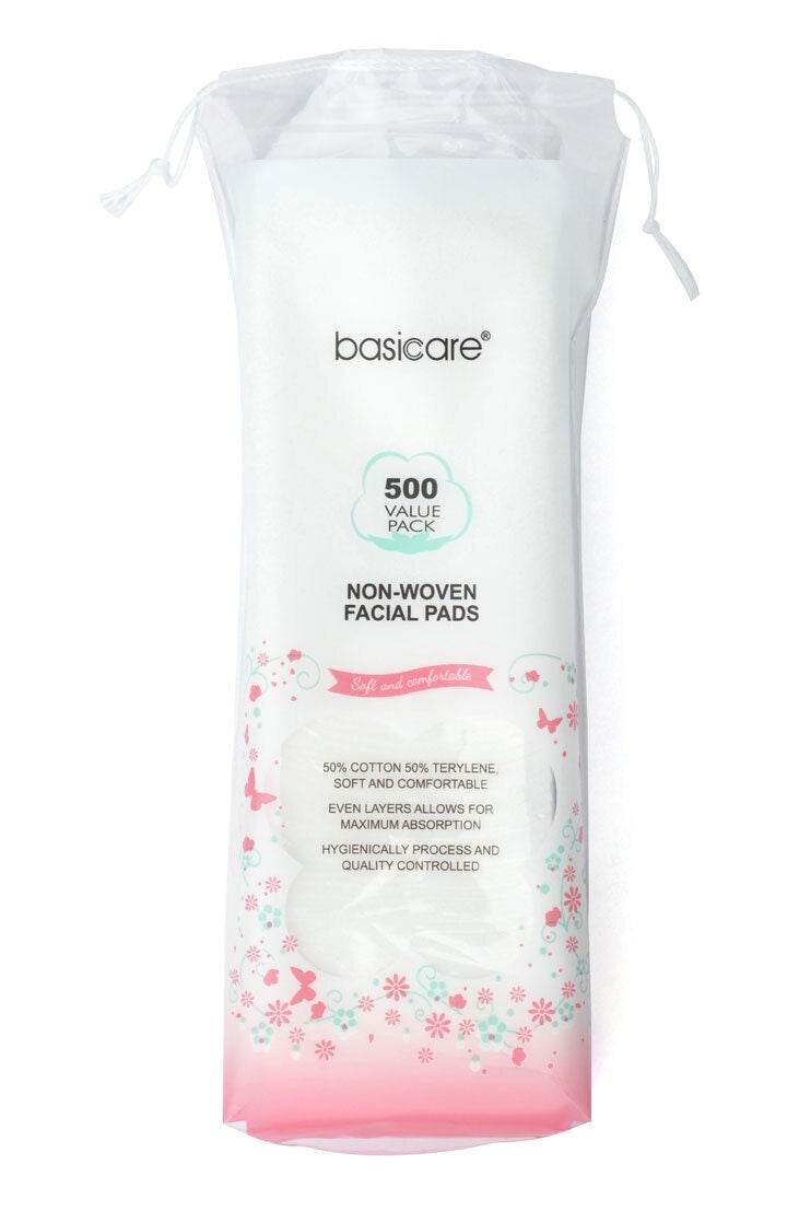 Almohadillas faciales no tejidas BASICARE 500CT 1193