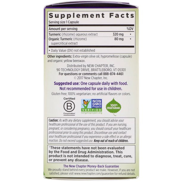 Nuevo capítulo Fuerza de cúrcuma 30 Cápsulas de vegetales