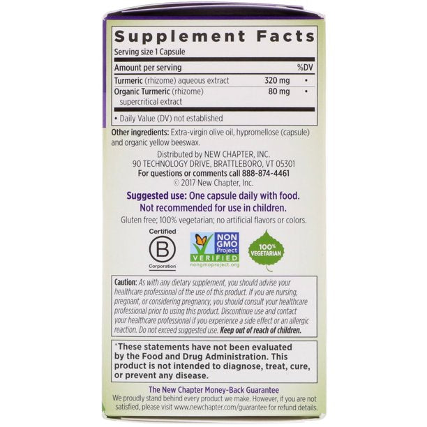 New Chapter Turmeric Force 30 Vegetable Capsules